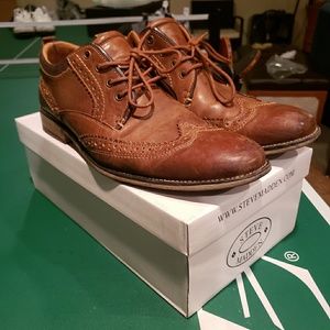Steve madden leather wingtip derby dress shoes